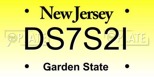DS7S2I New Jersey License Plate