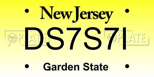 DS7S7I New Jersey License Plate