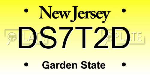 DS7T2D New Jersey License Plate
