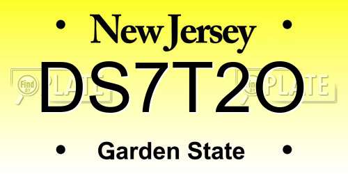 DS7T2O New Jersey License Plate