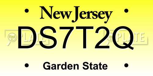 DS7T2Q New Jersey License Plate