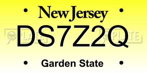 DS7Z2Q New Jersey License Plate