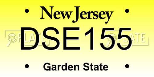 DSE155 New Jersey License Plate
