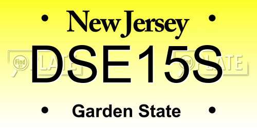 DSE15S New Jersey License Plate