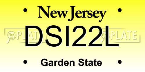 DSI22L New Jersey License Plate