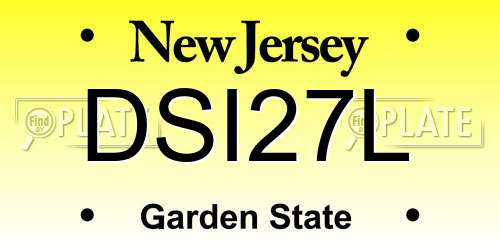 DSI27L New Jersey License Plate