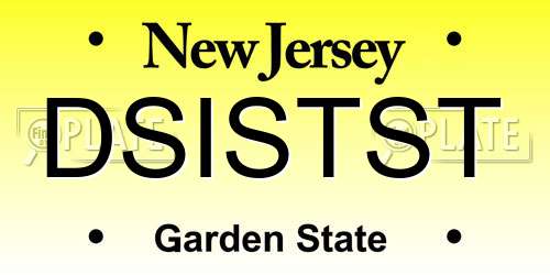 DSISTST New Jersey License Plate