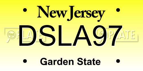 DSLA97 New Jersey License Plate