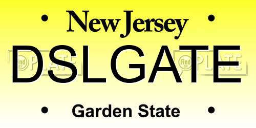 DSLGATE New Jersey License Plate