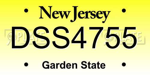 DSS4755 New Jersey License Plate