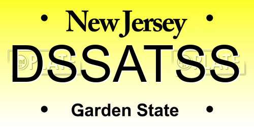 DSSATSS New Jersey License Plate