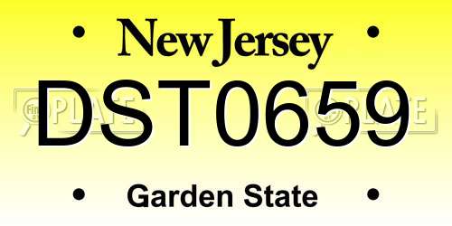 DST0659 New Jersey License Plate