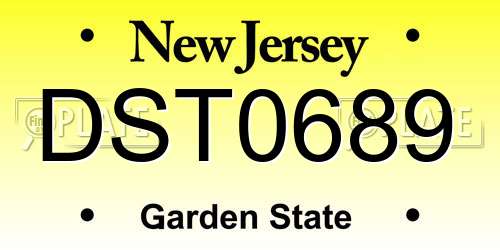 DST0689 New Jersey License Plate