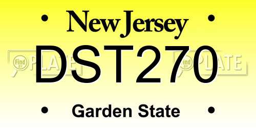 DST270 New Jersey License Plate