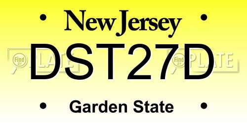 DST27D New Jersey License Plate
