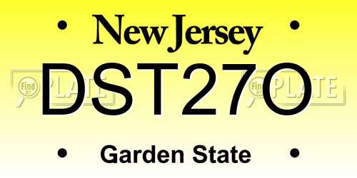 DST27O New Jersey License Plate