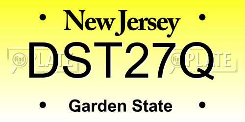 DST27Q New Jersey License Plate