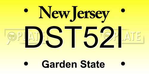 DST52I New Jersey License Plate