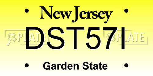 DST57I New Jersey License Plate