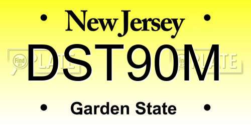 DST90M New Jersey License Plate