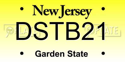 DSTB21 New Jersey License Plate