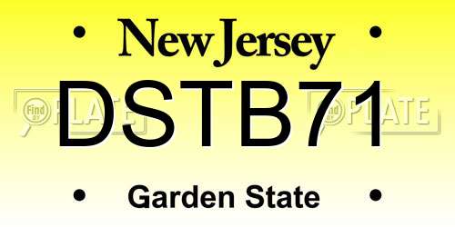 DSTB71 New Jersey License Plate