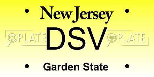 DSV New Jersey License Plate