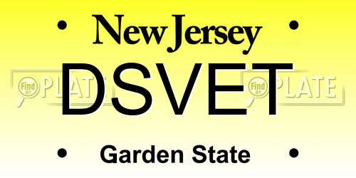 DSVET New Jersey License Plate