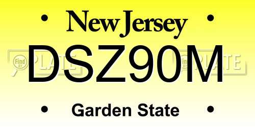 DSZ90M New Jersey License Plate