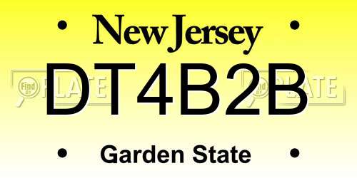 DT4B2B New Jersey License Plate