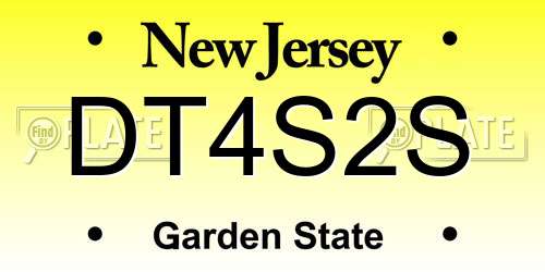 DT4S2S New Jersey License Plate