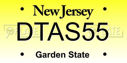 DTAS55 New Jersey License Plate