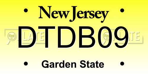 DTDB09 New Jersey License Plate