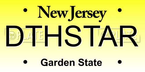DTHSTAR New Jersey License Plate
