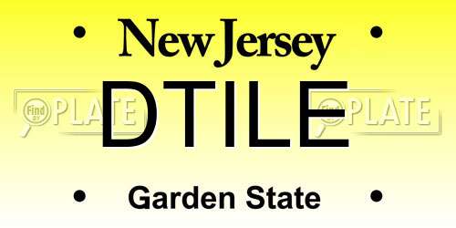 DTILE New Jersey License Plate