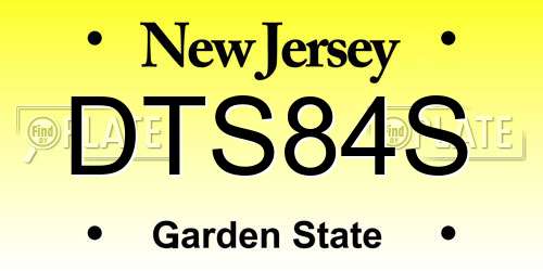 DTS84S New Jersey License Plate