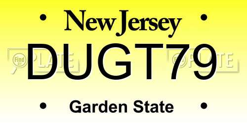 DUGT79 New Jersey License Plate