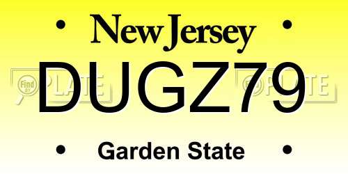DUGZ79 New Jersey License Plate