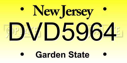DVD5964 New Jersey License Plate
