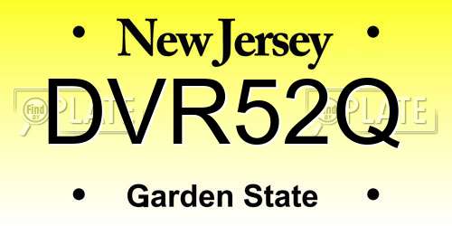 DVR52Q New Jersey License Plate
