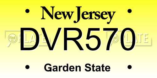 DVR570 New Jersey License Plate