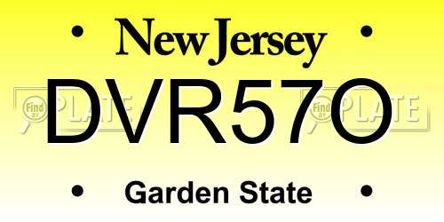DVR57O New Jersey License Plate