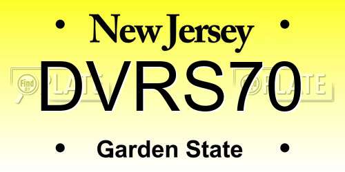 DVRS70 New Jersey License Plate