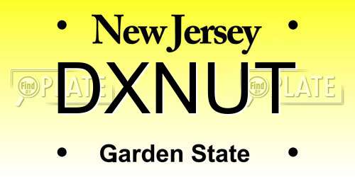 DXNUT New Jersey License Plate