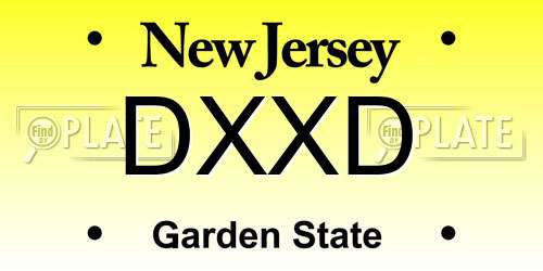 DXXD New Jersey License Plate