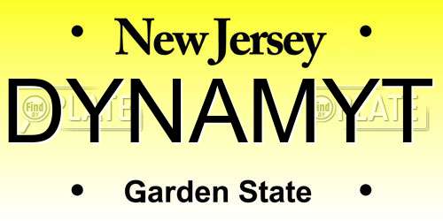 DYNAMYT New Jersey License Plate