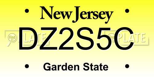 DZ2S5C New Jersey License Plate