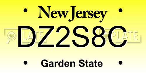 DZ2S8C New Jersey License Plate
