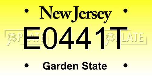 E0441T New Jersey License Plate