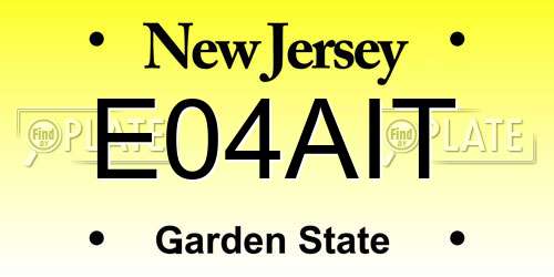 E04AIT New Jersey License Plate